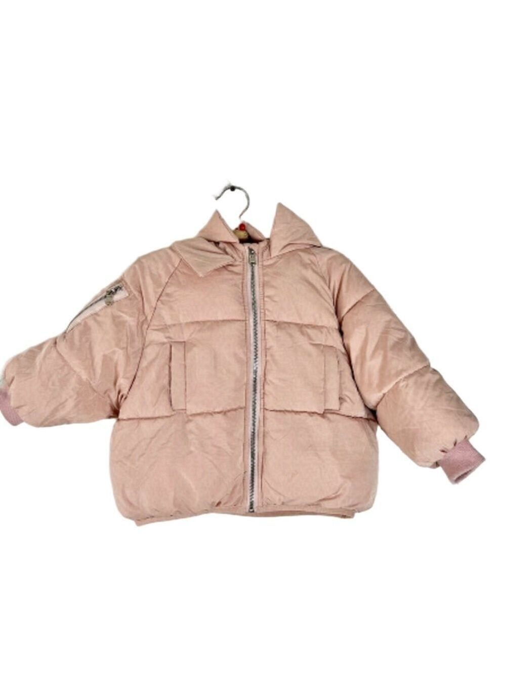 Blush Pink Toddler Hooded Puffy Winter Coat 2T 3T